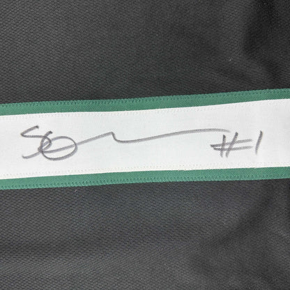 Autographed/Signed Ahmad Sauce Gardner New York Black Football Jersey Beckett BAS COA