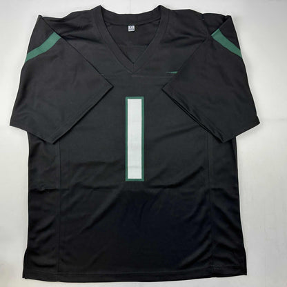 Autographed/Signed Ahmad Sauce Gardner New York Black Football Jersey Beckett BAS COA