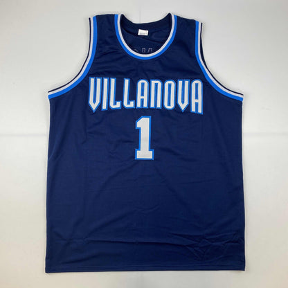 Autographed/Signed Jalen Brunson Villanova Blue College Basketball Jersey Beckett BAS COA