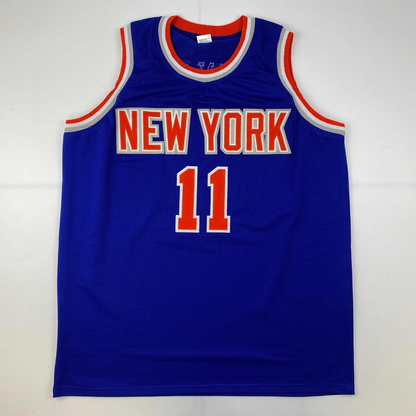 Autographed/Signed Jalen Brunson New York Blue Basketball Jersey Beckett BAS COA