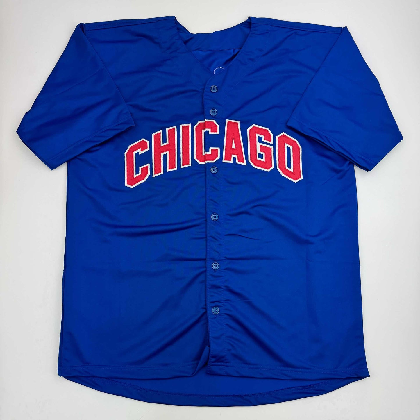 Autographed/Signed Kerry Wood 98 ROY Chicago Blue Baseball Jersey Beckett BAS COA