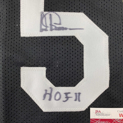 Autographed/Signed Artis Gilmore HOF 11 San Antonio Black Basketball Jersey JSA COA