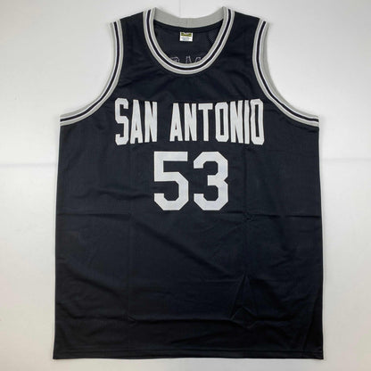 Autographed/Signed Artis Gilmore HOF 11 San Antonio Black Basketball Jersey JSA COA