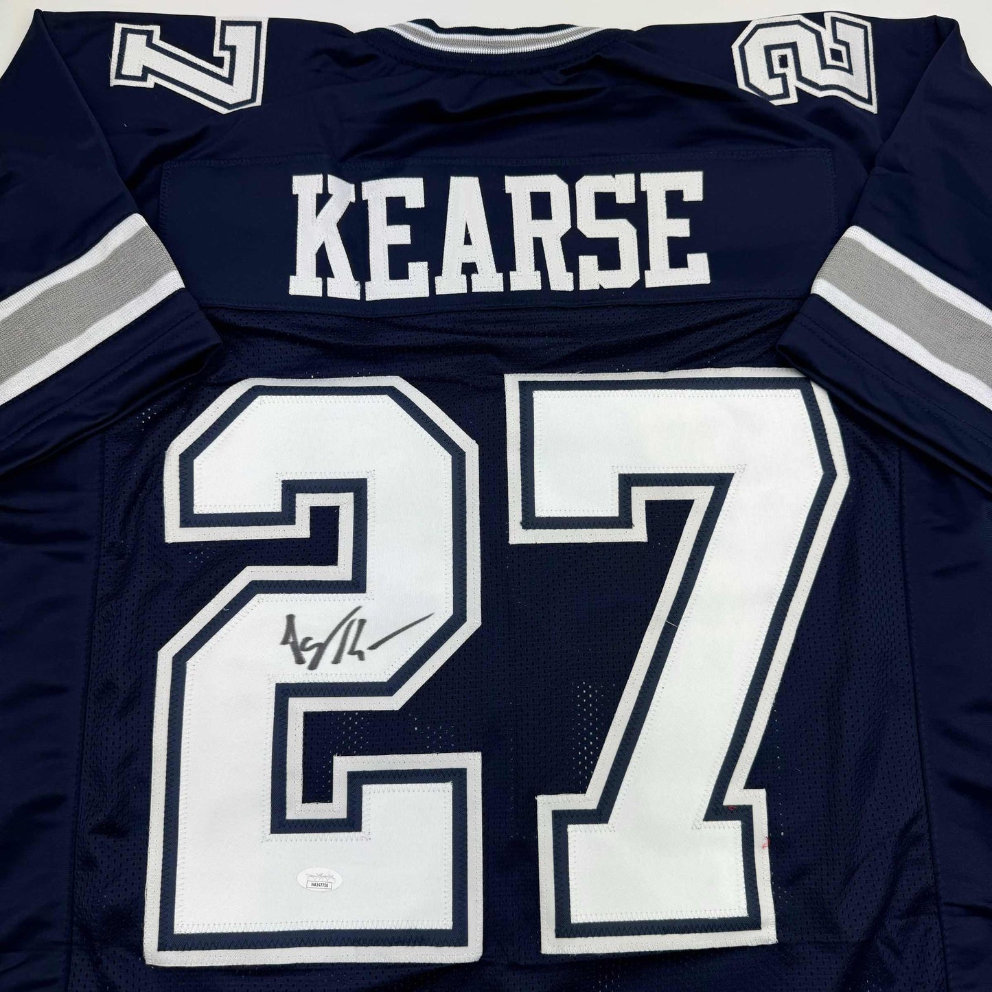 Autographed/Signed Jayron Kearse Dallas Blue Football Jersey JSA COA