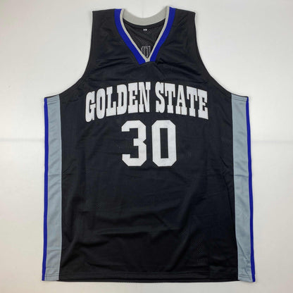 Autographed/Signed Stephen Steph Curry Golden State Black Basketball Jersey JSA COA