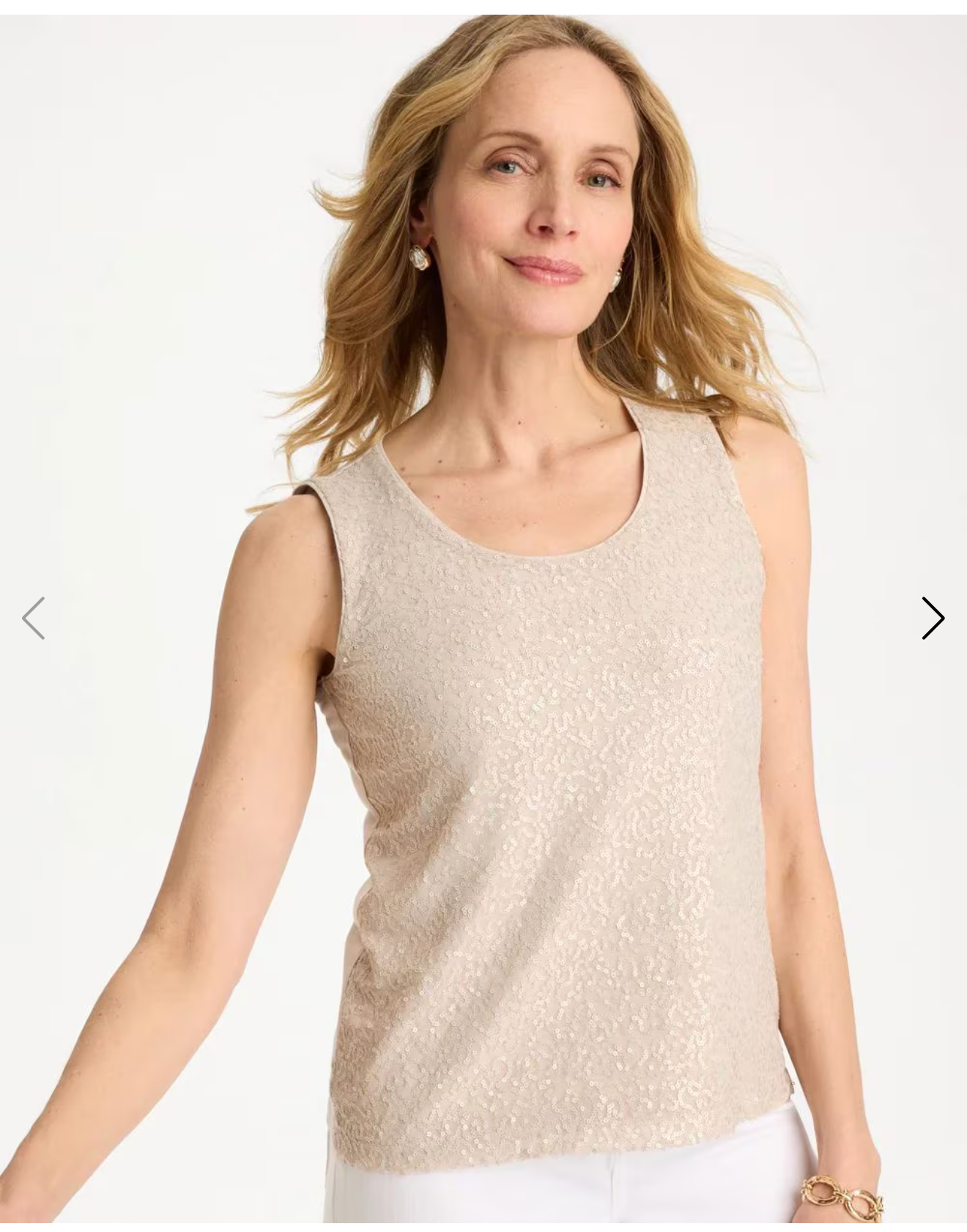 Chico's Knit Sequin Tank Top