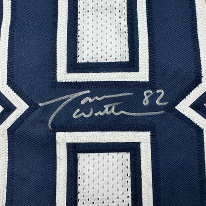 Autographed/Signed Jason Witten Dallas White Color Rush Football Jersey Beckett BAS COA