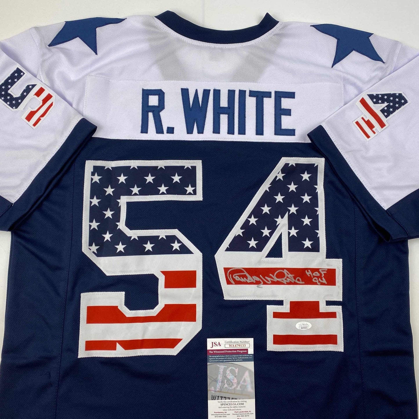 Autographed/Signed Randy White HOF 94 Dallas America's Team Football Jersey JSA COA