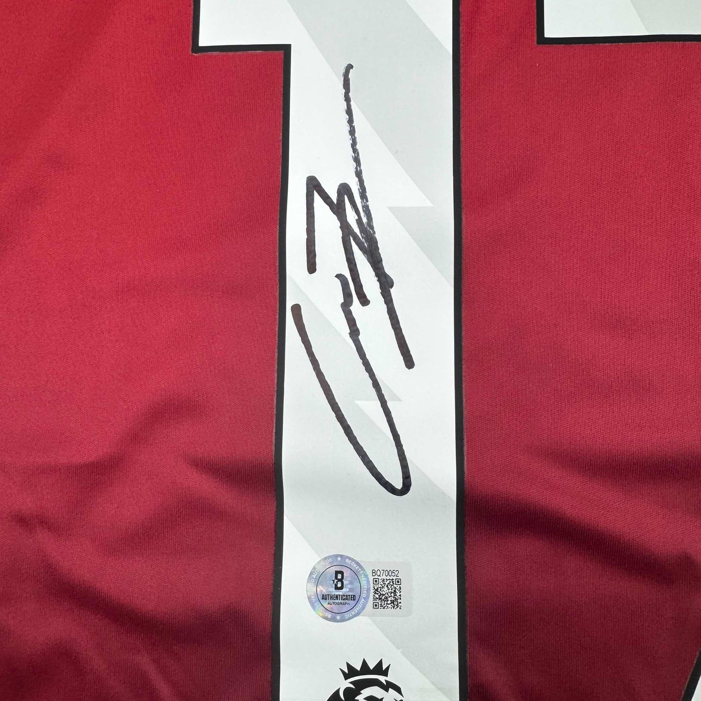 Autographed/Signed Alejandro Garnacho Manchester United Red Soccer Jersey Beckett BAS COA #3