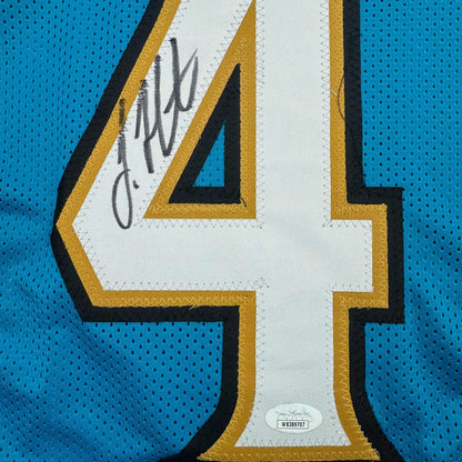 Autographed/Signed Josh Hines-Allen Jacksonville Teal Football Jersey JSA COA