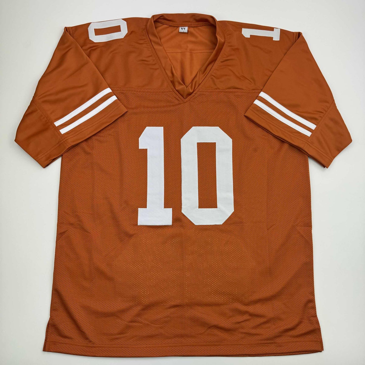 Autographed/Signed Vince Young Texas Orange Stat College Football Jersey JSA COA