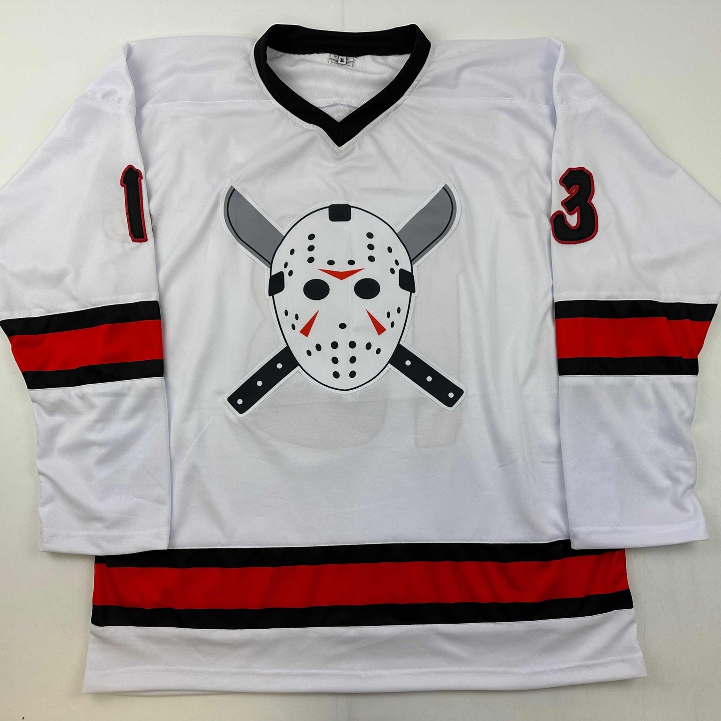 Autographed/Signed Ari Lehman Jason Voorhees Friday The 13th White Movie Jersey Steiner CX COA