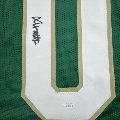 Autographed/Signed Xavier Watts Notre Dame Green College Football Jersey JSA COA