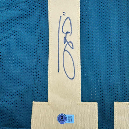 Autographed/Signed Jayden Reed Green Bay Color Rush Football Jersey Beckett BAS COA