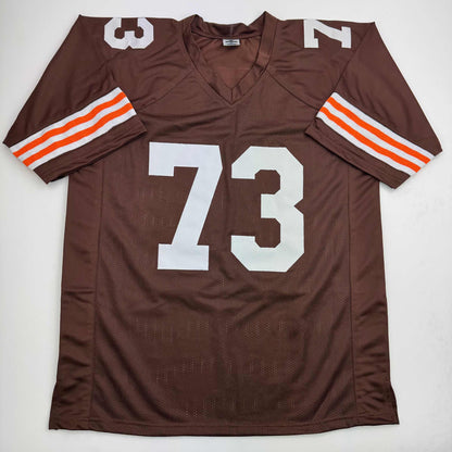 Autographed/Signed Joe Thomas Cleveland Brown Football Jersey JSA COA