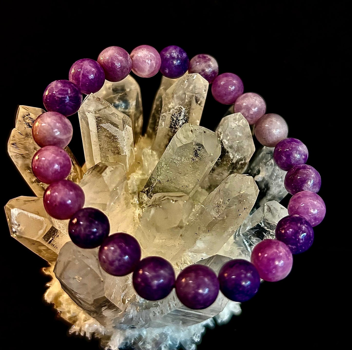 Lepidolite Reiki-Infused Peace & Emotional Balance Bracelet