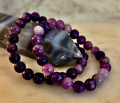 Lepidolite Reiki-Infused Peace & Emotional Balance Bracelet