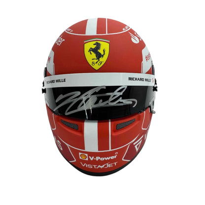 Autographed/Signed Charles Leclerc Ferrari Mini Formula1 Helmet Beckett BAS COA