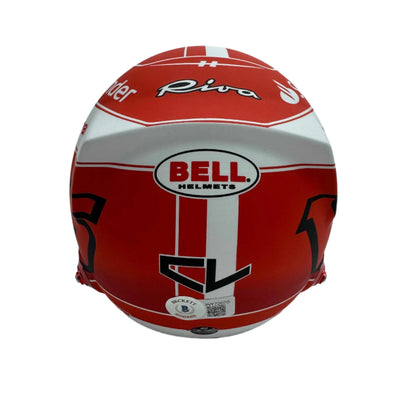 Autographed/Signed Charles Leclerc Ferrari Mini Formula1 Helmet Beckett BAS COA