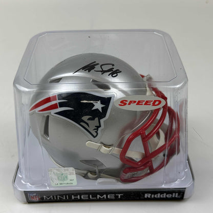 Autographed/Signed Matthew Slater New England Patriots Mini Football Helmet Beckett BAS COA