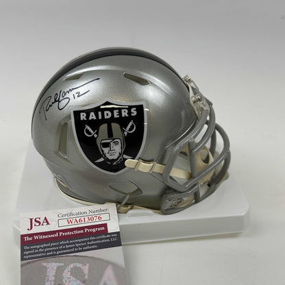 Autographed/Signed Rich Gannon Las Vegas Oakland Raiders Football Mini Helmet JSA COA