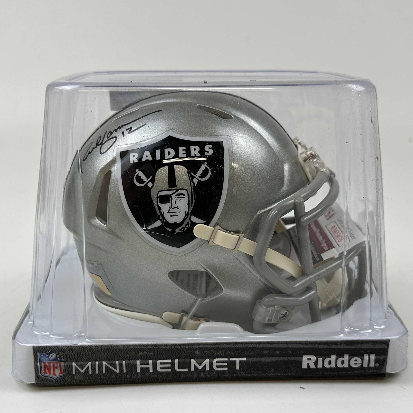 Autographed/Signed Rich Gannon Las Vegas Oakland Raiders Football Mini Helmet JSA COA