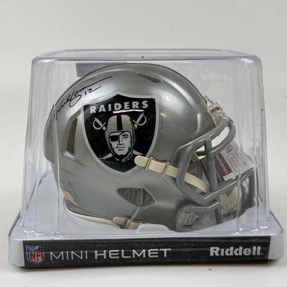 Autographed/Signed Rich Gannon Las Vegas Oakland Raiders Football Mini Helmet JSA COA