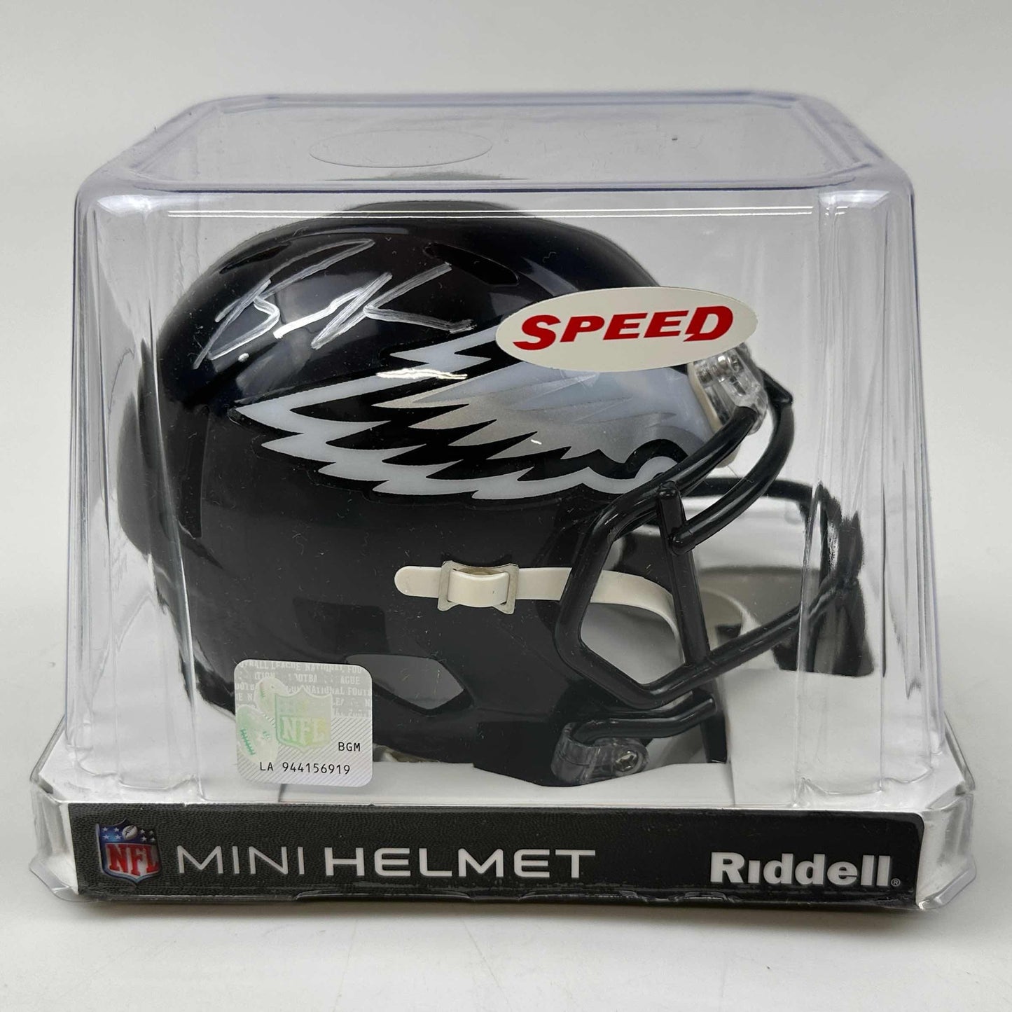 Autographed/Signed Brandon Graham Philadelphia Eagles Eclipse Alternate Mini Football Helmet Beckett BAS COA