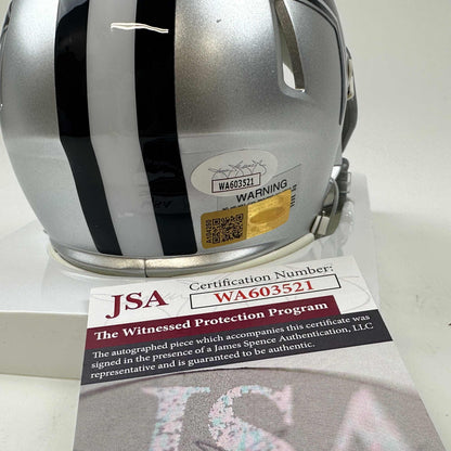 Autographed/Signed Jay Novacek Dallas Cowboys Mini Football Helmet JSA COA