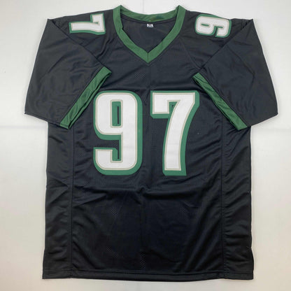 Autographed/Signed Javon Hargrave Philadelphia Black Football Jersey JSA COA