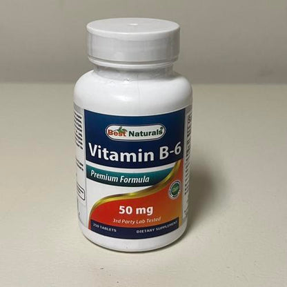 Best Naturals Vitamin B6 50 mg 250 Tablets