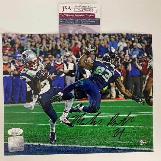 Autographed/Signed Malcolm Butler New England Patriots Super Bowl 49 GW INT 8x10 Photo JSA COA