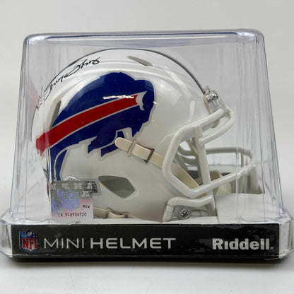 Autographed/Signed Thurman Thomas Buffalo Bills Mini Football Helmet Beckett BAS COA
