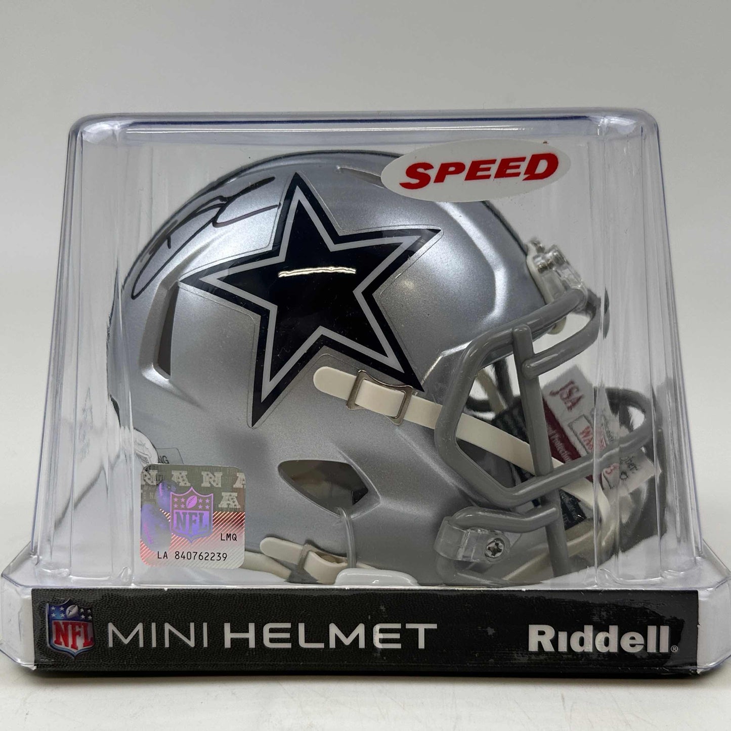 Autographed/Signed Daron Bland Dallas Cowboys Mini Football Helmet JSA COA