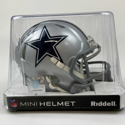 Autographed/Signed Zack Martin Dallas Cowboys Mini Football Helmet Beckett BAS COA