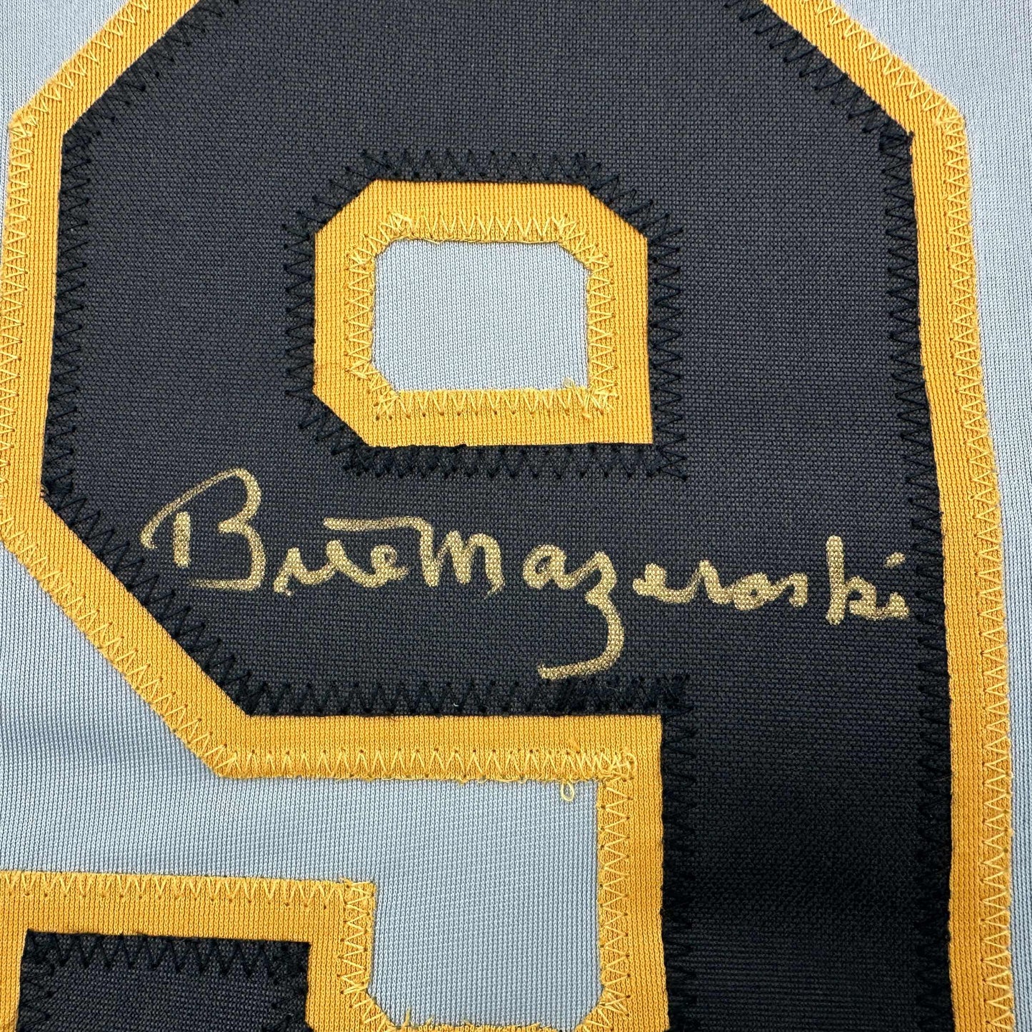 Autographed/Signed Bill Mazeroski Pittsburgh Grey Baseball Jersey JSA COA
