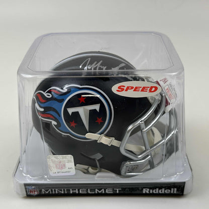 Autographed/Signed Jeffery Simmons Tennessee Titans Mini Football Helmet JSA COA