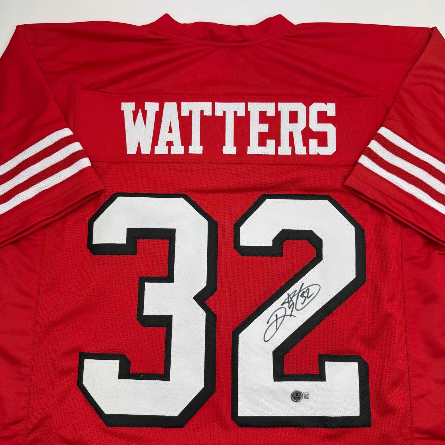 Autographed/Signed Ricky Watters San Francisco Alternate Red Football Jersey Beckett BAS COA