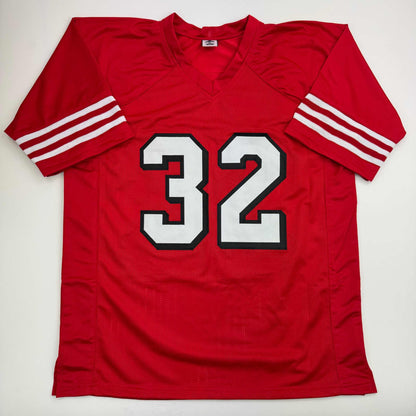 Autographed/Signed Ricky Watters San Francisco Alternate Red Football Jersey Beckett BAS COA