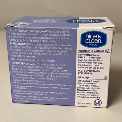 Nice 'n Clean SmudgeGuard Lens Cleaning Wipes (100 Total Wipes) | Pre-Moistened