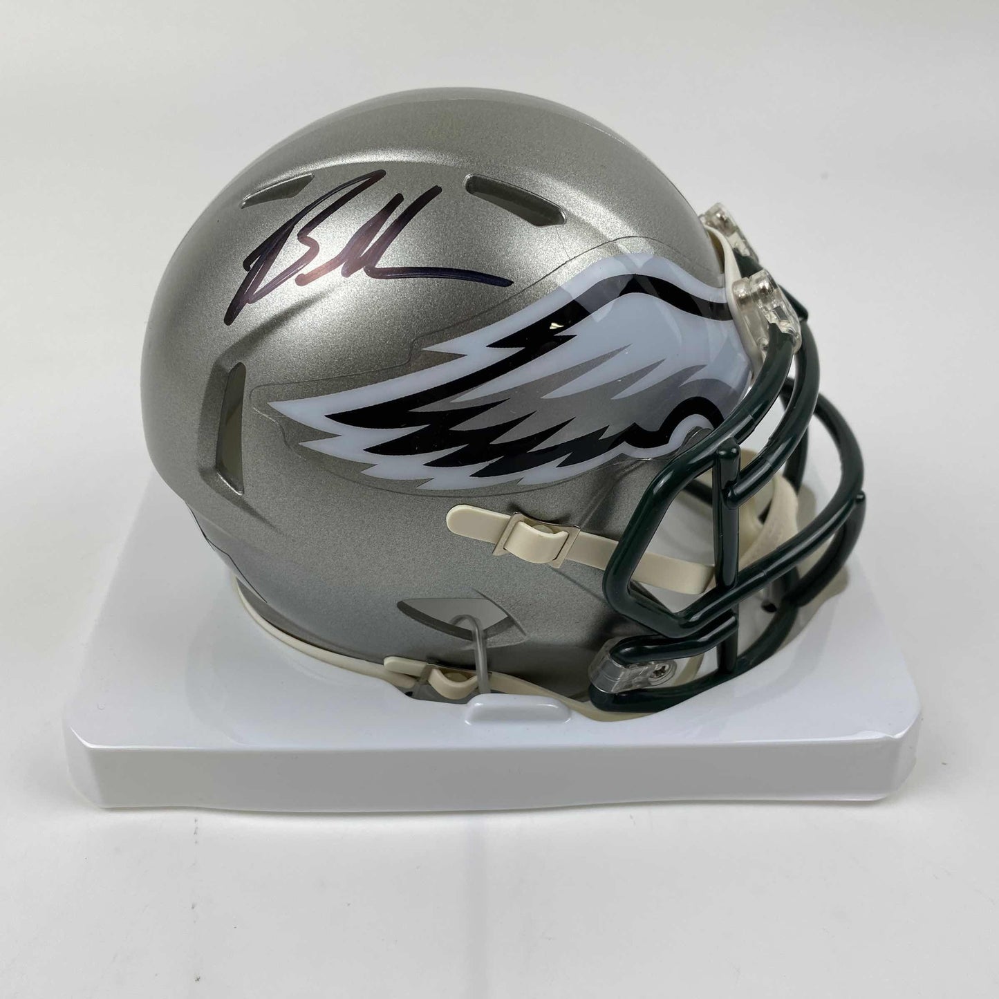 Autographed/Signed Brandon Graham Philadelphia Eagles Flash Mini Football Helmet Beckett BAS COA