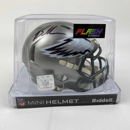Autographed/Signed Brandon Graham Philadelphia Eagles Flash Mini Football Helmet Beckett BAS COA