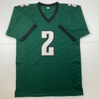 Autographed/Signed Darius Slay Jr. #2 Philadelphia Green Football Jersey Beckett BAS COA