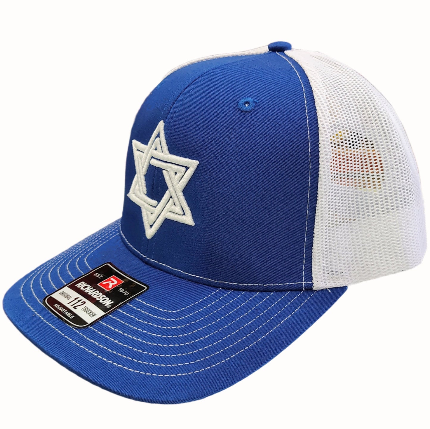 Trucker Mesh Hat with Embroidered Star of David