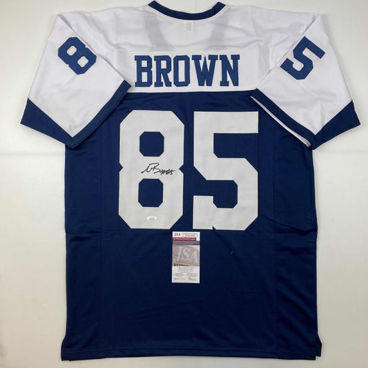 Autographed/Signed Noah Brown Dallas Thanksgiving Day Football Jersey JSA COA