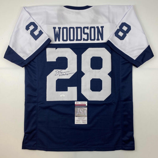 Autographed/Signed Darren Woodson Dallas Thanksgiving Day Football Jersey JSA COA