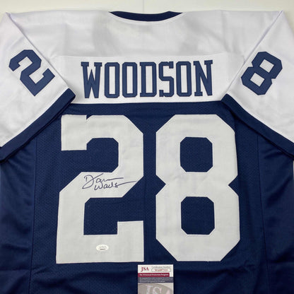 Autographed/Signed Darren Woodson Dallas Thanksgiving Day Football Jersey JSA COA