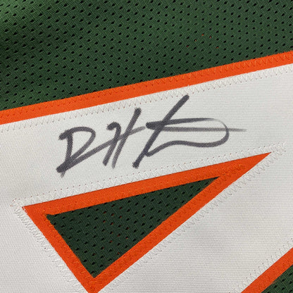 Autographed/Signed Devin Hester Miami Green College Football Jersey JSA COA