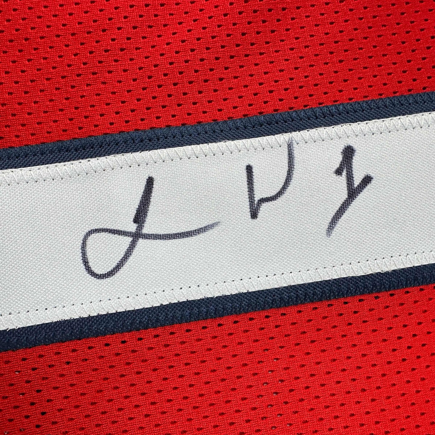 Autographed/Signed Jimmie Ward Houston Red Football Jersey Beckett BAS COA