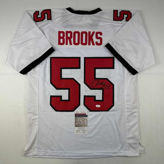 Autographed/Signed Derrick Brooks Tampa Bay White Football Jersey JSA COA